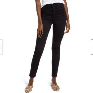 Madewell 11" High-Rise Skinny Jeans (Distressed Edition) - Color: Black Frost